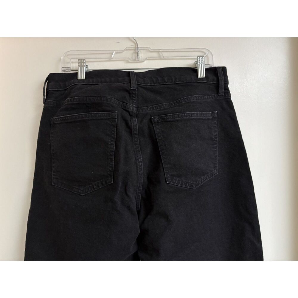 High Waisted 90s Straight Jeans Y2K Stretch Denim Grunge Gap Factory Black 32 14 - Picture 5 of 8